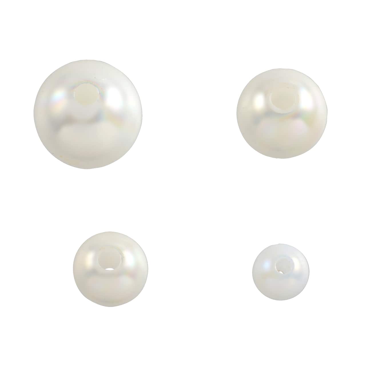 12 Pack: Pearl Plastic Round Beads by Bead Landing™